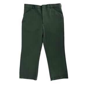 80s dark green polyester pants 1980s vintage